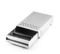 ragazzino The Barista Company Tiroir à décoction pour machine à café espresso | Récipient à marc de café avec barre de décoction amovible | 280x180x64mm Knock-Box en acier inoxydable