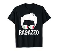 Ragazzo Italy Boy Silhouette Lunettes de soleil drapeau italien pour homme T-Shirt