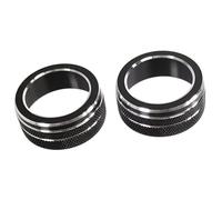 RAGBUSCLE Cache-bouton de climatisation, décoration intérieure de voiture compatible avec Toyota Corolla Sedan Hybrid Hatchback 2020-2025, 2 pièces (Noir)