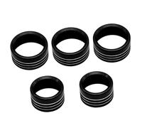 RAGBUSCLE Cache-bouton de climatiseur, cache-bouton d'autoradio, décoration intérieure de voiture compatible avec Dodge Ram Classic Warlock Rebel 2019-2021, 5 pièces (noir)