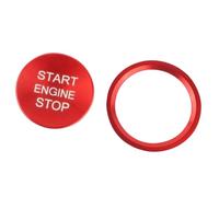 RAGBUSCLE Cache pour Bouton de Démarrage Pousser, Décoration Intérieure de Voiture Compatible avec Audi A4 2009-2021, Audi A5 2009-2016, 2018-2019, 2021, Quattro 2015-2016, 2018, 2pcs (rouge)