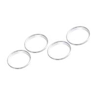 RAGBUSCLE Garniture de grille d'aération extérieure pour climatisation, décoration intérieure de voiture compatible avec Audi A3 S3 RS3 Q2, 4 pièces (argent)