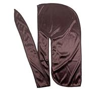 RAGBYB Durag Bandanas en soie pour homme avec longues sangles Marron, marron, taille unique