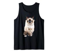 Ragdoll Cat Yeux Bleus Feline Lover Art Débardeur