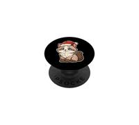 Ragdoll Chat d'hiver avec Bonnet de Père Noël PopSockets PopGrip Adhésif