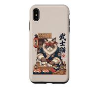 Ragdoll Chat Maître Sushi Cuisine Japonaise Samouraï Combatteur Coque pour iPhone XS Max