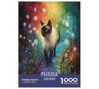 Ragdoll Chat Puzzles 1000 Pièces Cadeau Unique Jeu Éduchatif Challenge Toy À De Qualité Supérieure Peinture Art pour Adultes Et Enfants 70x50cm/1000pcs