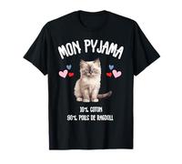 Ragdoll Chaton Cadeau Humour Pyjama Chat Ragdoll T-Shirt