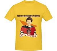 Rage Against The Mach Evil Empire Soul Men Round Neck Cool Shirt Yellow Size M