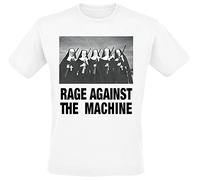 Rage Against The Machine Nuns and Guns Homme T-Shirt Manches Courtes Blanc XL