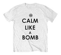 Rage Against The Machine T Shirt Calm Like A Bomb Band Logo Officiel Homme Blanc Size M