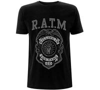 Rage Against the Machine - T-Shirt # XXL Unisex Black # Grey Police Badge [Import]