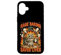 Rage Baking Sauve des Vies | Un Boulanger aux Raton Laveur Coque pour iPhone 16 Plus