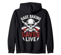 Rage Baking Saves Live Fun Metalhead Stress Baker Hardcore Sweat à Capuche