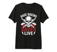 Rage Baking Saves Live Fun Metalhead Stress Baker Hardcore T-Shirt Haut de Gamme