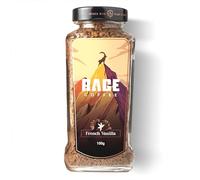 Rage Coffee Café instantané vanille française avec 100% de grains arabica enrichis en vitamines végétales, café chaud et froid, arôme fort au goût riche, 100 g
