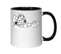 Rage Comic Angry Meme Tasse à thé ou café en céramique Noir