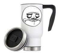 Rage Comic Me Gusta I Like Meme Tasse à café isotherme de voyage 480 ml Blanc