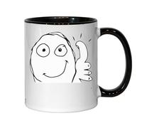 Rage Comic Thumbs Up Meme Tasse en céramique Noir