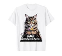 Rage Comsumes Me Maine Coon Chat Maman Drôle Fille Femme Chaton T-Shirt
