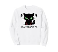Rage Consumes Me Cat Meme Staring Rage is Consuming Me Cat Sweatshirt
