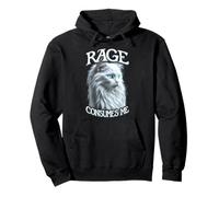 Rage Consumes Me Chat drôle Sarcastique Mignon Chaton Blanc Citation Sweat à Capuche
