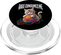 Rage Consumes Me Chaton mignon avec fil PopSockets PopGrip pour MagSafe