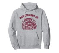Rage Consumes Me Dark Humor Funny Raton laveur Style années 70 Sweat à Capuche