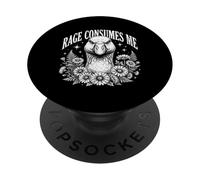 Rage Consumes Me Fleur d'oie Sarcastique Dire Une Oie en colère PopSockets PopGrip Adhésif