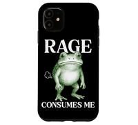 Rage Consumes Me Frog Funny Sarcastic Angry Humour Toad Fart Coque pour iPhone 11