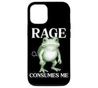Rage Consumes Me Frog Funny Sarcastic Angry Humour Toad Fart Coque pour iPhone 12/12 Pro
