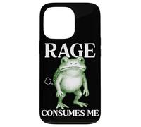 Rage Consumes Me Frog Funny Sarcastic Angry Humour Toad Fart Coque pour iPhone 13 Pro