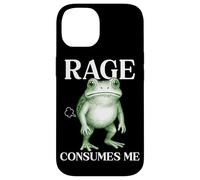 Rage Consumes Me Frog Funny Sarcastic Angry Humour Toad Fart Coque pour iPhone 14