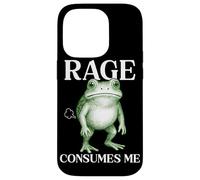 Rage Consumes Me Frog Funny Sarcastic Angry Humour Toad Fart Coque pour iPhone 14 Pro