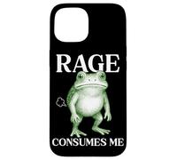 Rage Consumes Me Frog Funny Sarcastic Angry Humour Toad Fart Coque pour iPhone 15