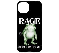 Rage Consumes Me Frog Funny Sarcastic Angry Humour Toad Fart Coque pour iPhone 15 Plus