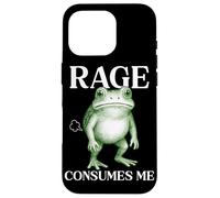 Rage Consumes Me Frog Funny Sarcastic Angry Humour Toad Fart Coque pour iPhone 16 Pro