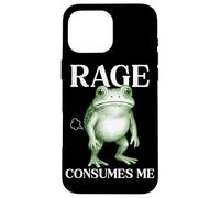Rage Consumes Me Frog Funny Sarcastic Angry Humour Toad Fart Coque pour iPhone 16 Pro Max