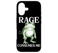 Rage Consumes Me Frog Funny Sarcastic Angry Humour Toad Fart Coque pour iPhone 17