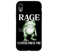 Rage Consumes Me Frog Funny Sarcastic Angry Humour Toad Fart Coque pour iPhone XR