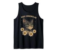 Rage Consumes Me Funny Cat Meme Anime Débardeur