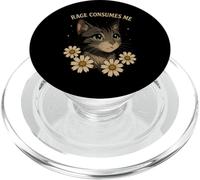 Rage Consumes Me Funny Cat Meme Anime PopSockets PopGrip pour MagSafe