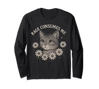 Rage Consumes Me Funny Cat Meme Manche Longue