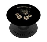 Rage Consumes Me Funny Cat Meme PopSockets PopGrip Adhésif