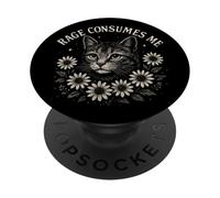 Rage Consumes Me Funny Cat Meme PopSockets PopGrip Adhésif