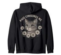 Rage Consumes Me Funny Cat Meme Sweat à Capuche
