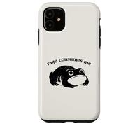 Rage Consumes Me Funny Frog Unhinged Silly Graphic Coque pour iPhone 11