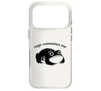 Rage Consumes Me Funny Frog Unhinged Silly Graphic Coque pour iPhone 17 Pro