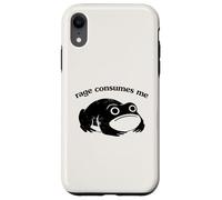 Rage Consumes Me Funny Frog Unhinged Silly Graphic Coque pour iPhone XR