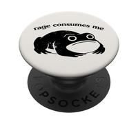 Rage Consumes Me Funny Frog Unhinged Silly Graphic PopSockets PopGrip Adhésif